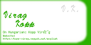 virag kopp business card